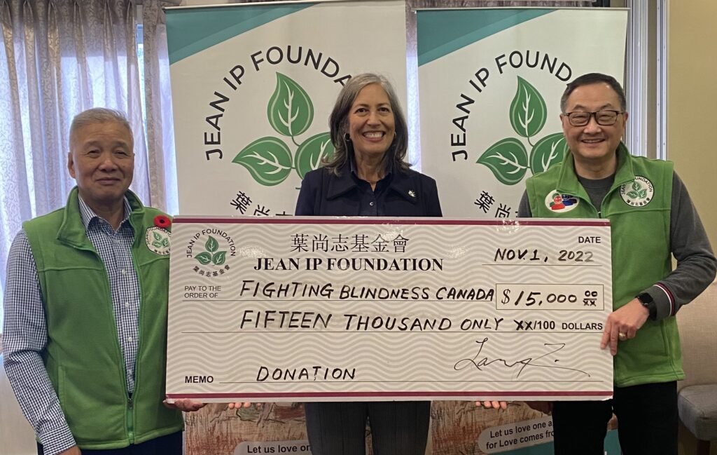 Donation to Fighting Blindness Canada 2022